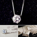 Fashion Simple Crystal Necklace Invisible Line Zircon Clavicle Pendant Chain Hot