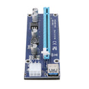2x PCI-E Riser Card Kit 1x to 16x VER 006C USB3.0 6Pin BTC Mining Adapter Board