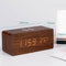 Multifunction Wooden Phone Fast Wireless Charger Dock Alarm Clock Bedside