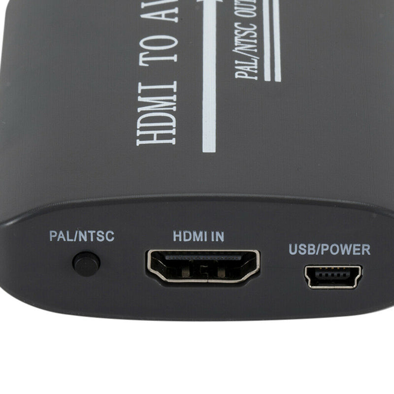 HDMI to Composite RCA Converter Video Audio HDMI Adapter Box Connector Black