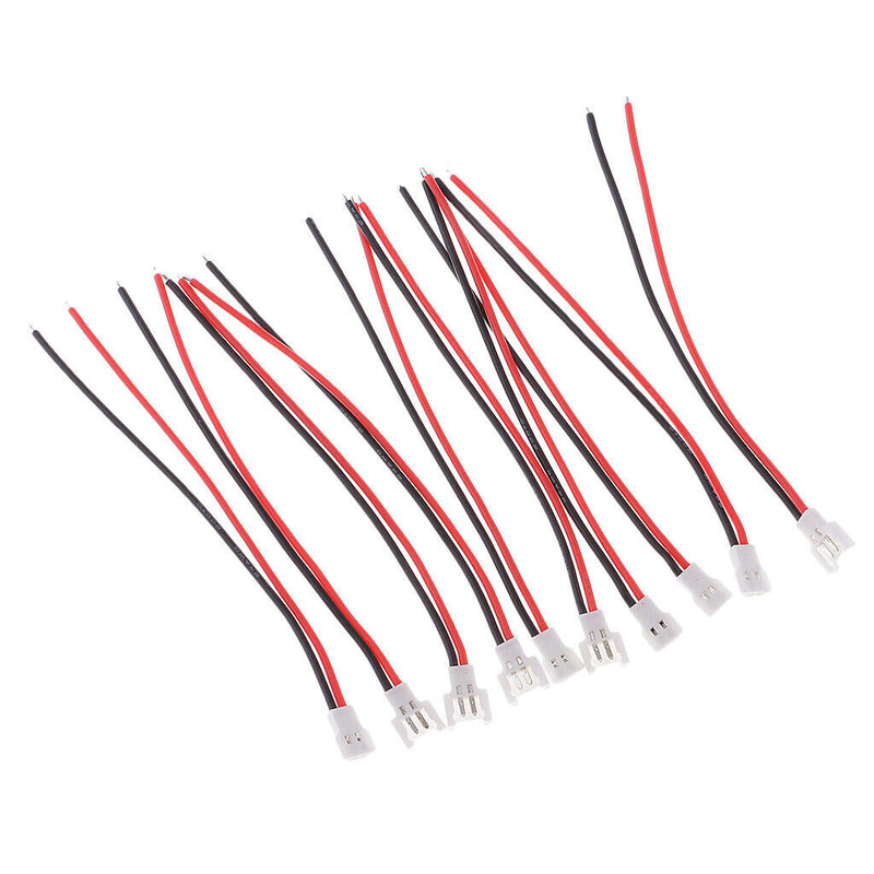 10Pcs 100mm 51005 2-Pin Connector Cable Wire Male/Female For RC Lipo Battery