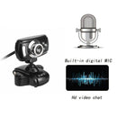 A2 LED Web Camera USB Webcam 360 Degree MIC Clip-On Web Cam for Youtube Com