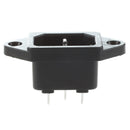 10 Pcs Black 3 Pins IEC320 C14 Inlet Power Plug Socket AC 250V 10A V2S7