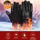 Men Leather Winter Warm Gloves Motorcycle Cycling Windproof Warmer GlovesB Nw