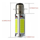 BA15D H6 High Low Beam 25W 12V LED Motorcycle Headlight Rear Fog Lamp Bulbs