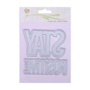 4pcs Stay Positive DIY Cutting Dies Stencil Scrapbook Embossing Album Cards
