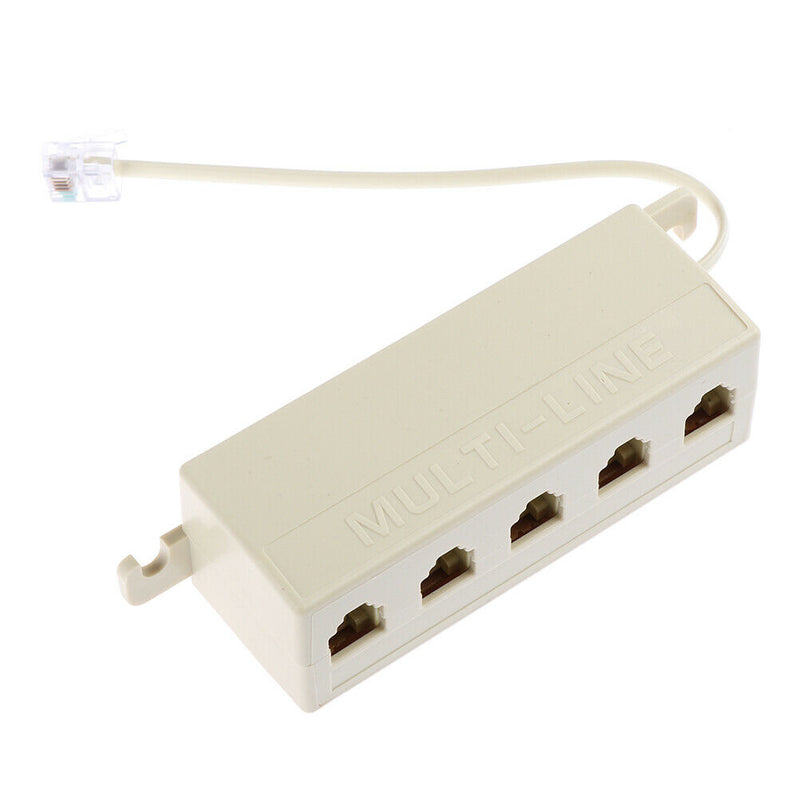 1Pc RJ11 splitter 5 way adapter 1 male to 5 female RJ-11 phone jack splitte ME