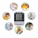 Digital Kitchen Cooking Timer Clock,3 Channels Simultaneous Timing Countdow