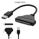 USB 3.0 to SATA 3 Adapter Cable 6Gbps Support 2.5 Inch SSD Hard Disk Drive