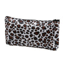 Women Zippered Leopard Print Cosmetic Holder Bag