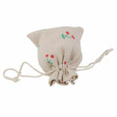 Lot of 10pcs Jewelry pouch Small Linen Drawstring Gift Bag Cherry Motif Red I8N9