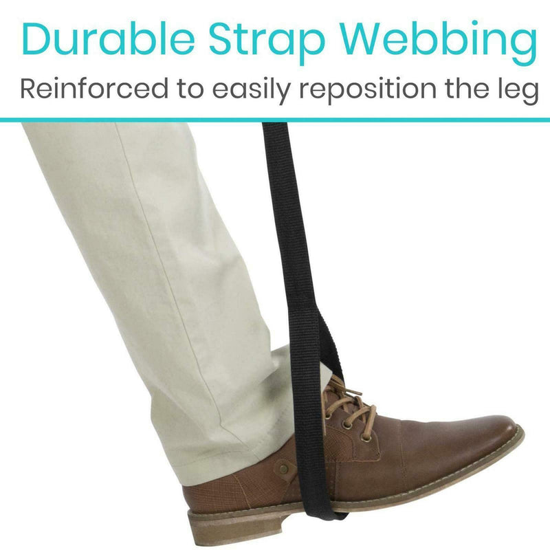 Leg Lifter Strap, 44" Leg Strap with Webbed Loops for Hand & Foot, Easy to Use