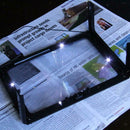 Large Magnifying Glass Page 3X Magnifier, Rectangular LED Lighted Illuminated