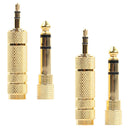 4Pcs 6.35mm 1/4" Inch Stereo Plug To 3.5mm Male /Female Socket Jack Adaptor