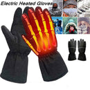Motorbike Electric Heated Gloves Winter Warm Battery Waterproof Driving Glo E8D9