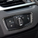 Car Interior Carbon Fiber Headlight Switch Buttons Frame Cover Stickers Car