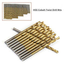 50 PCS HSS Cobalt Twist Drill Bits Tools For Hard Stainless Metal 1mm-3mm E5Z1