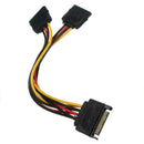 SATA Power 15-pin Y-Splitter Cable Adapter Male to Female Hard New For HDD New