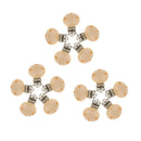 30pcs Round Holes Wooden Dummy Pacifier Clip for Infant Baby Natural Color