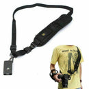 Rapid Camera Single Shoulder Black Belt Strap Sling SLR DSLR Camera Profess I6T9