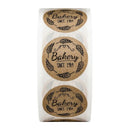 500PCS/Roll Kraft Bakery Wheat Since 1984 Handmade Stickers Tags Cookies Pa A9F3