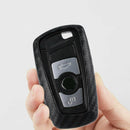 Car Key Case Carbon Fiber Look Accessories For BMW 3 5 Series 1pcs