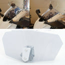 Motorcycle Clip On Windshield Wind Screen Deflector Extension Spoiler Black