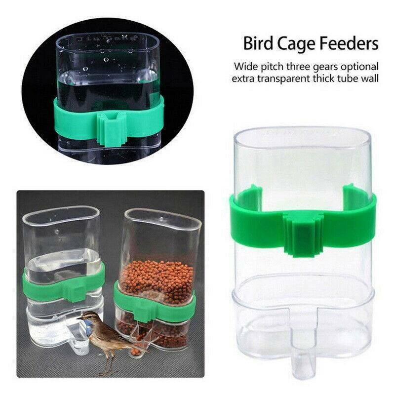 Pet Bird Dispenser Water Bottle Parrot Cockatiel Food Hanging Automatic Feeding
