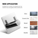 10 self-adhesive hooks, bath towel hook stainless steel hat towel hanger st O8I6