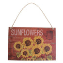 Sunflower Handpainted Wooden Hanging Board Home Wall Garden Art Decorations