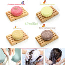 4pcs Organic Solid Shampoo Soap Bar Anti-Dandruff