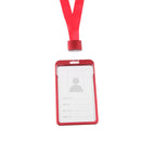Vertical ID Badge Holder, Card Holder, Heavy Duty Aluminum Alloy Red