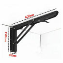 2PCS Decorative wall mounted shelf e folding foldable metal bearing table s U8U9