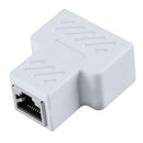 RJ45 Splitter Adapter 1 to 2 Ethernet Socket For PCB Board Welding(White)