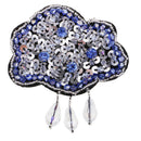 Handmade Crystal Rhinestone Clouds Patches Sew on Bag Applique with Tassels
