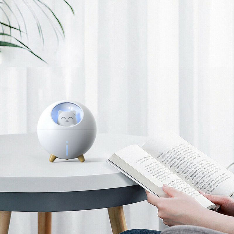 Aromatherapy Spray Desktop Air Humidifier Cute Pet Aroma Diffuser (White)