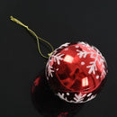 6pcs Christmas Tree Balls Diameter 6cm Snowflake Color Drawing Decorations  W9Z9