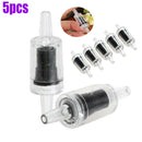 5pcs 45mm One Way Non-Return Check Valve Aquarium Co2 System Air Pump Black AU