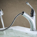 Bathroom Basin Faucet with Pull Down Sprayer 2 Spray Mode Single Handle Mix