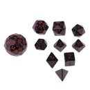 Pack Of 10 Polyhedral Dice For  DND Math Teaching Red
