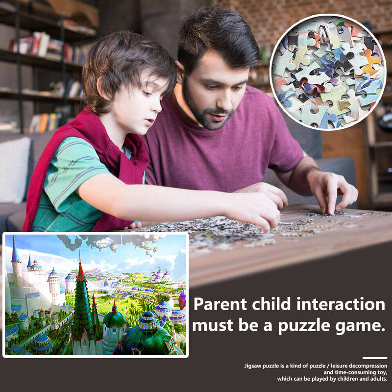 1000pcs DIY Paper Jigsaw Floating Castle Puzzle Assembling Picture Decor