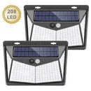 208 LED Solar Power PIR Motion Sensor Wall Light Creative J4R2 Lamp Garden E4M7