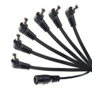 Black 6 Way Right Angle Daisy Chain Splitter Cable, Wear-Resistance