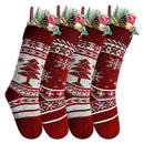 4pcs Christmas Acrylic Decor Candy Gift Bags Ornaments Reindeer Stockings Cover