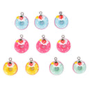 10Pcs/Set Mini Food Doughnut Pendants DIY Decoration Charms Jewelry Findi ME