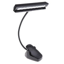 ABS 9 LED Music Stand Lamp Desk Bedroom Reading Light Black 20.3cm/7.99''