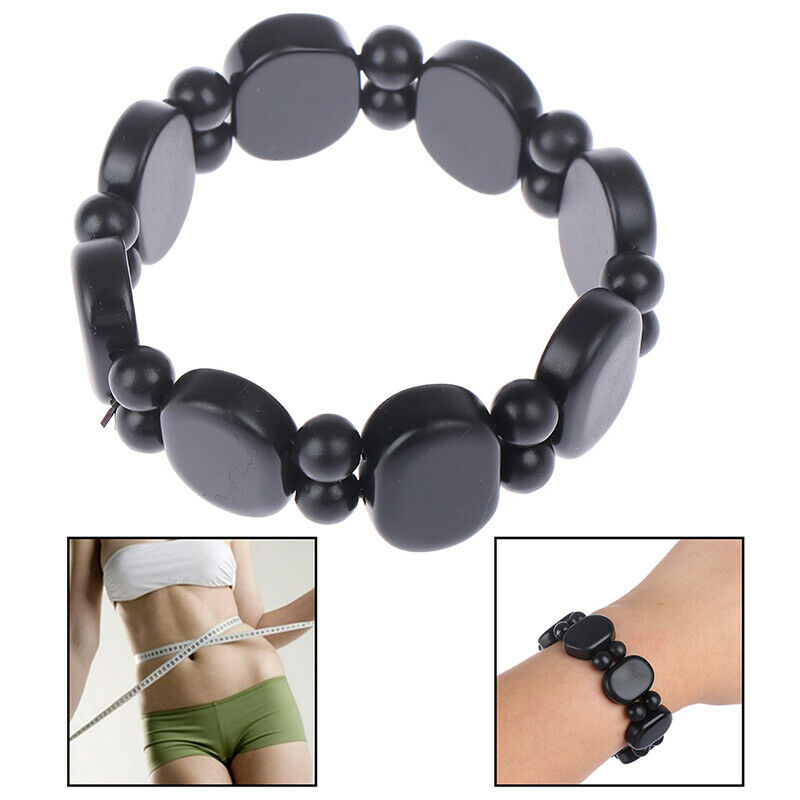 Hand Bracelet Natural Bianshi Beads Black stone Needle Women Men charm fash J Kw