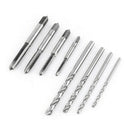9pcs Hand Tap Set Screw Thread Taps T- Wrench Reamer M3-M6 Twist Drill B VEY
