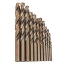 13PCS Drill Bit Set Shank Metal M35 Cobalt Jobber Straight Shank Twist Dri MAD