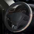 Crystal Sparkled Leather Car Steering Wheel Cover Colored Diamond 38cm Univers_